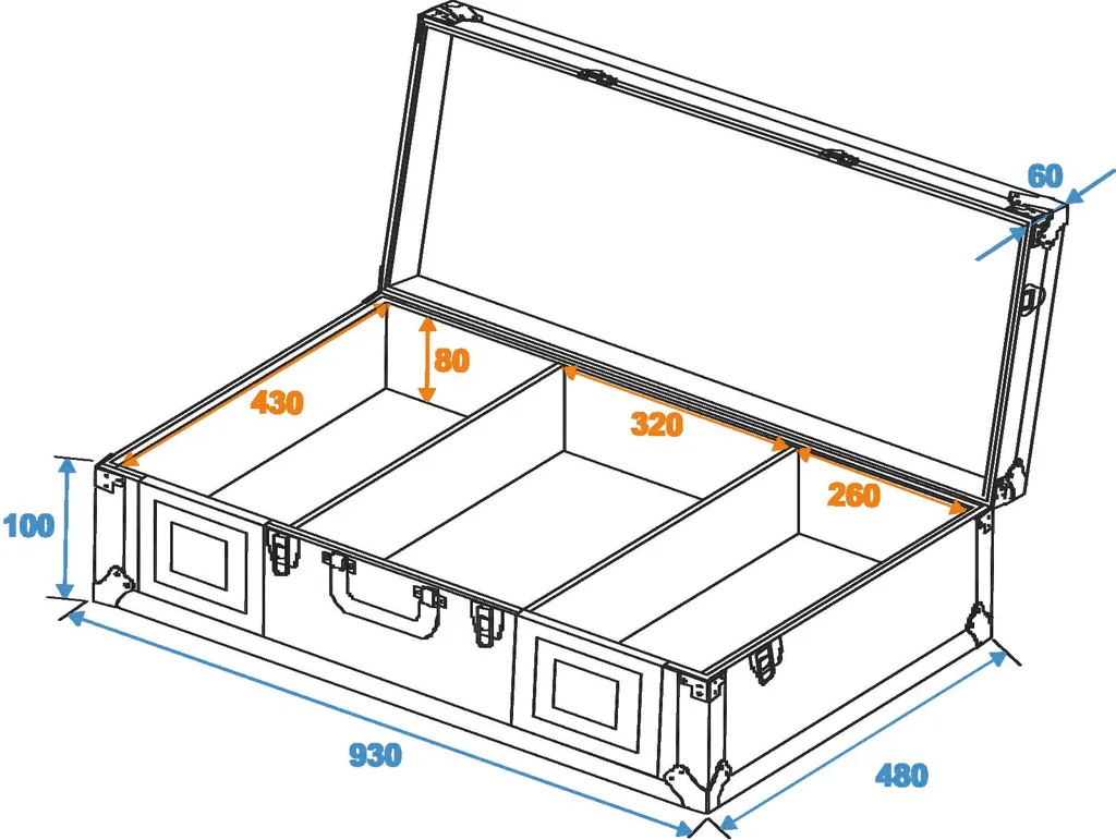 Flightcase DJ Universel DIGI-1 pour Régie Mobile 2 CD et Table Mixage