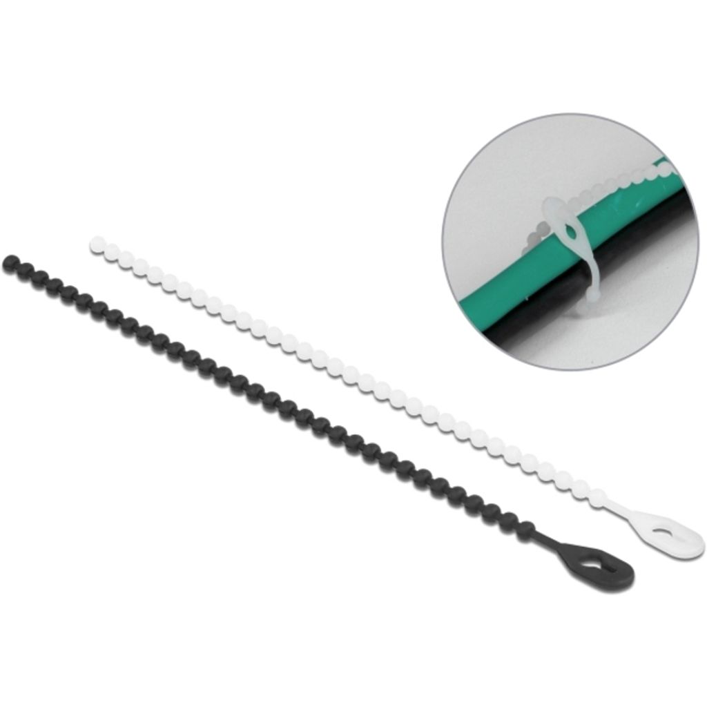 Delock Blitzbinder wiederverwendbar L 180 x B 3,6 mm 100 Produktbild 