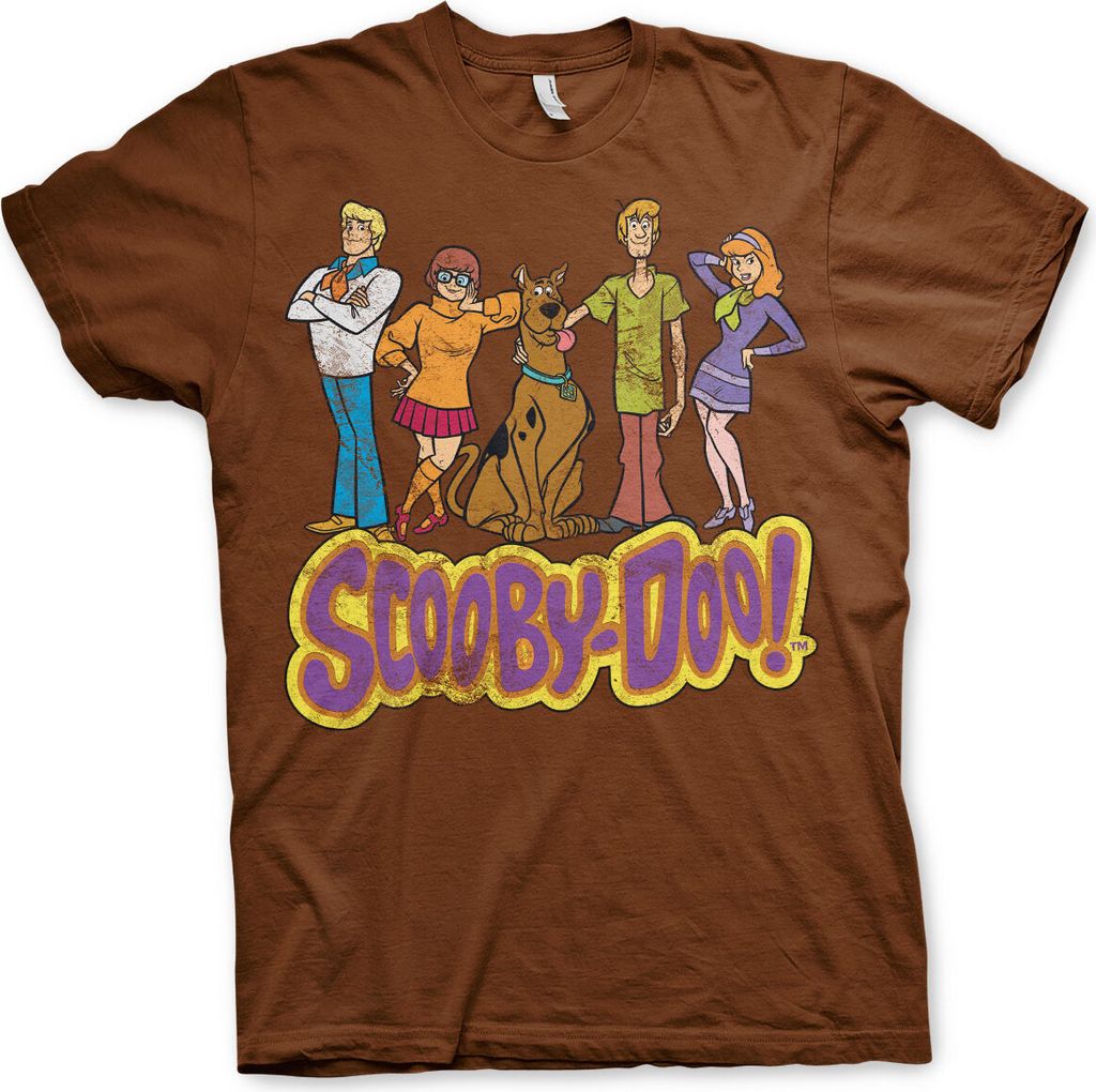Team Scooby Doo Distressed T-Shirt - Medium - Brown Produktbild 