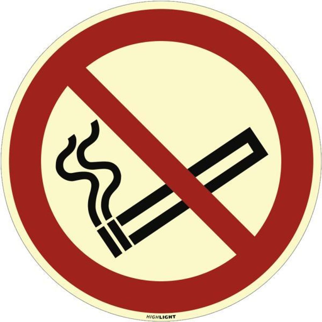 Dreifke Alu-Schild "Rauchen verboten", Ø40cm, langnachleuchtend, Klasse C ge...