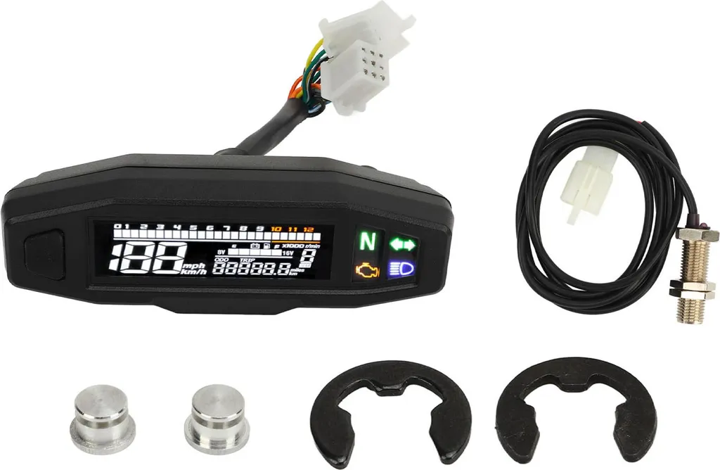 Tachimetro Moto Economico 12V - LCD Universale Alta Qualità
