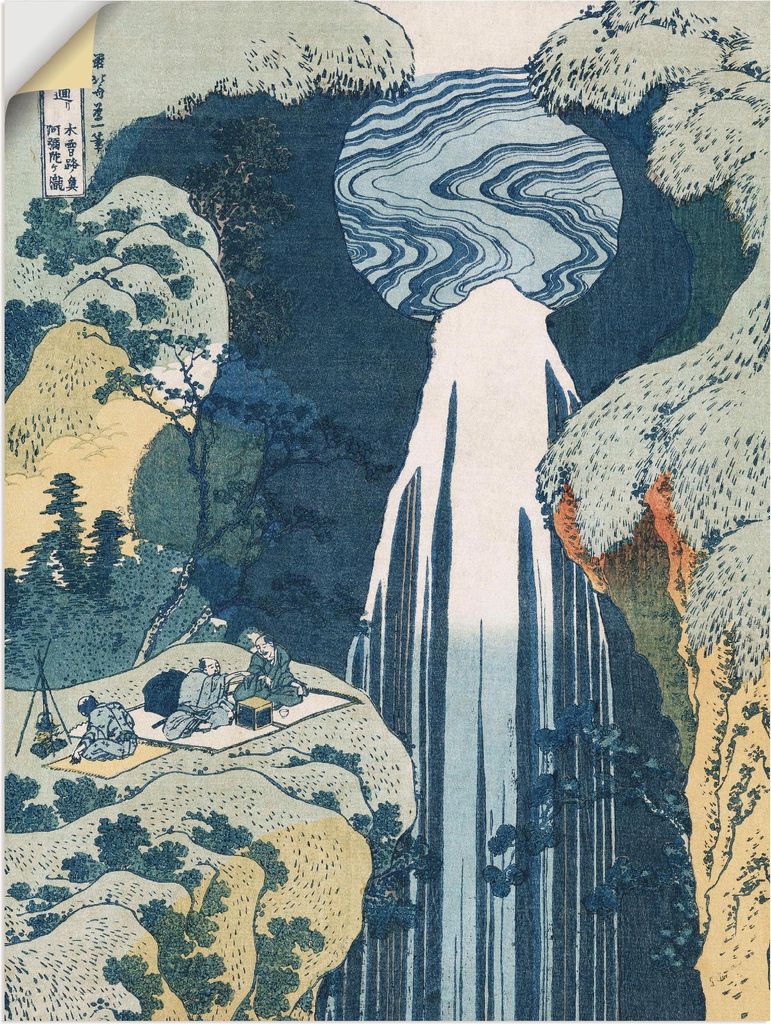 ARTland Wandbild, selbstklebend Wasserfall von Amida an Kiso Straße Größe: 45x60 cm