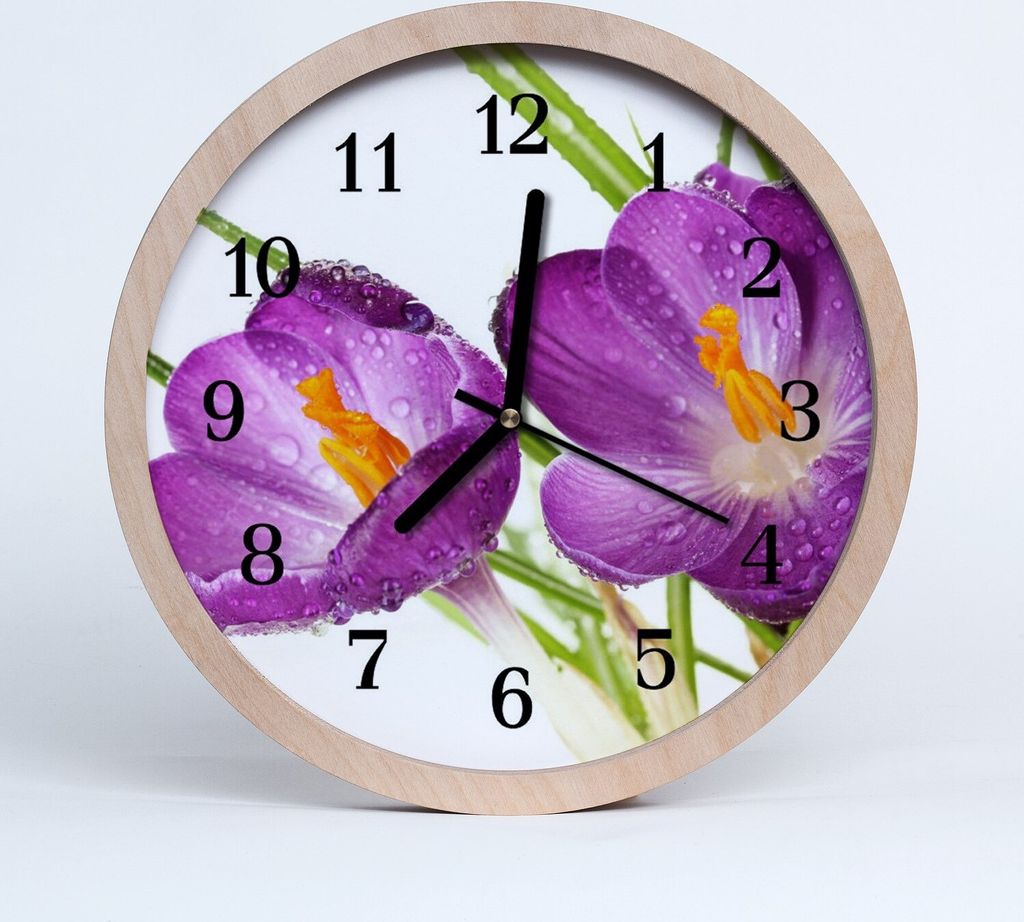 Holzuhr 30fi cm wanduhr - Krokusse