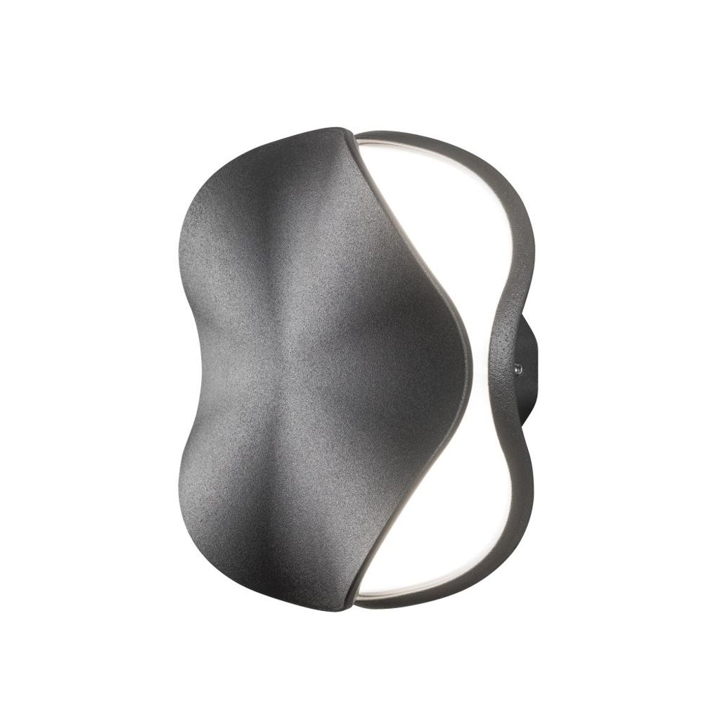 Konstsmide Matera High Power LED Wandleuchte - anthrazit lackiertes Aluminium, opales Acrylglas; 7948-370