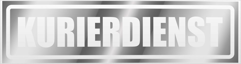 Kiwistar Kurierdienst invertiert Magnetschild Schild magnetisch - 60cm Chrom - Magnetfolie für Auto PKW Kfz