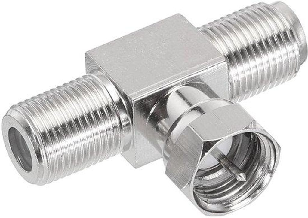 Allecto plus – Koaxialstecker, F-Stecker auf 2 F-Buchsen, Adapter, 75 Ohm, RG6, wasserdicht, Antenne, TV, Video, Satellitenempfänger.