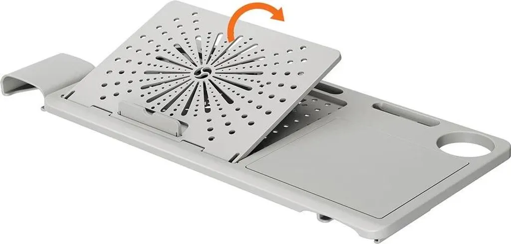 Poste de travail portable ergonomique pour Télétravail - Gris Modulable
