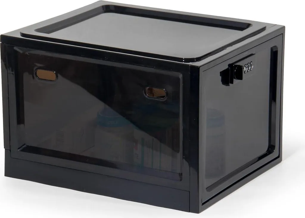 Boîte à Pharmacie Transparente Pliable de 10L avec Verrou de Sécurité