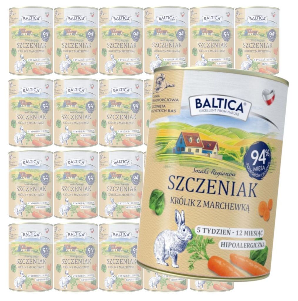 Baltica Smaki Regionów Królik z Marchewką 24x400g Zdjęcie produktu 
