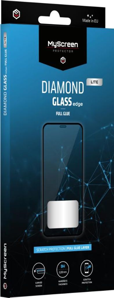 MyScreen DIAMOND GLASS LITE edge | VOLLKLEBSTOFF Schwarz