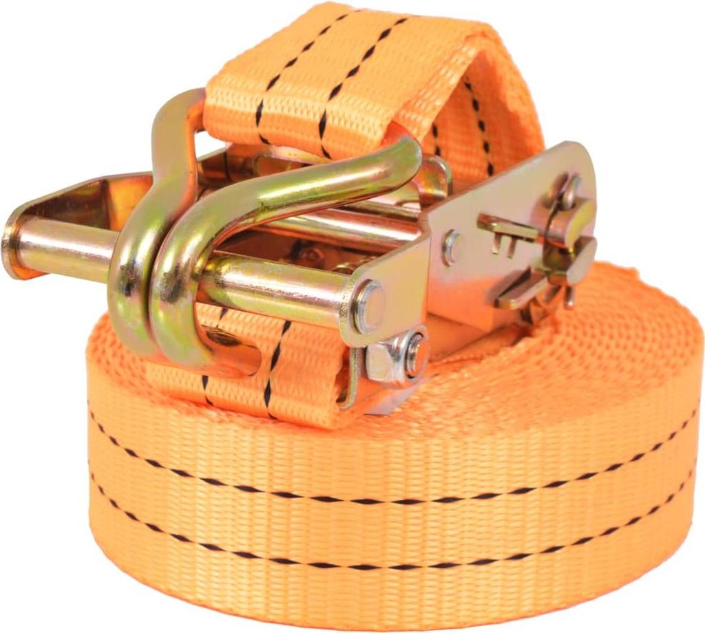 vidaXL Ratschen-Spanngurte 4 Stk. 1 Tonne 6m×38mm Orange