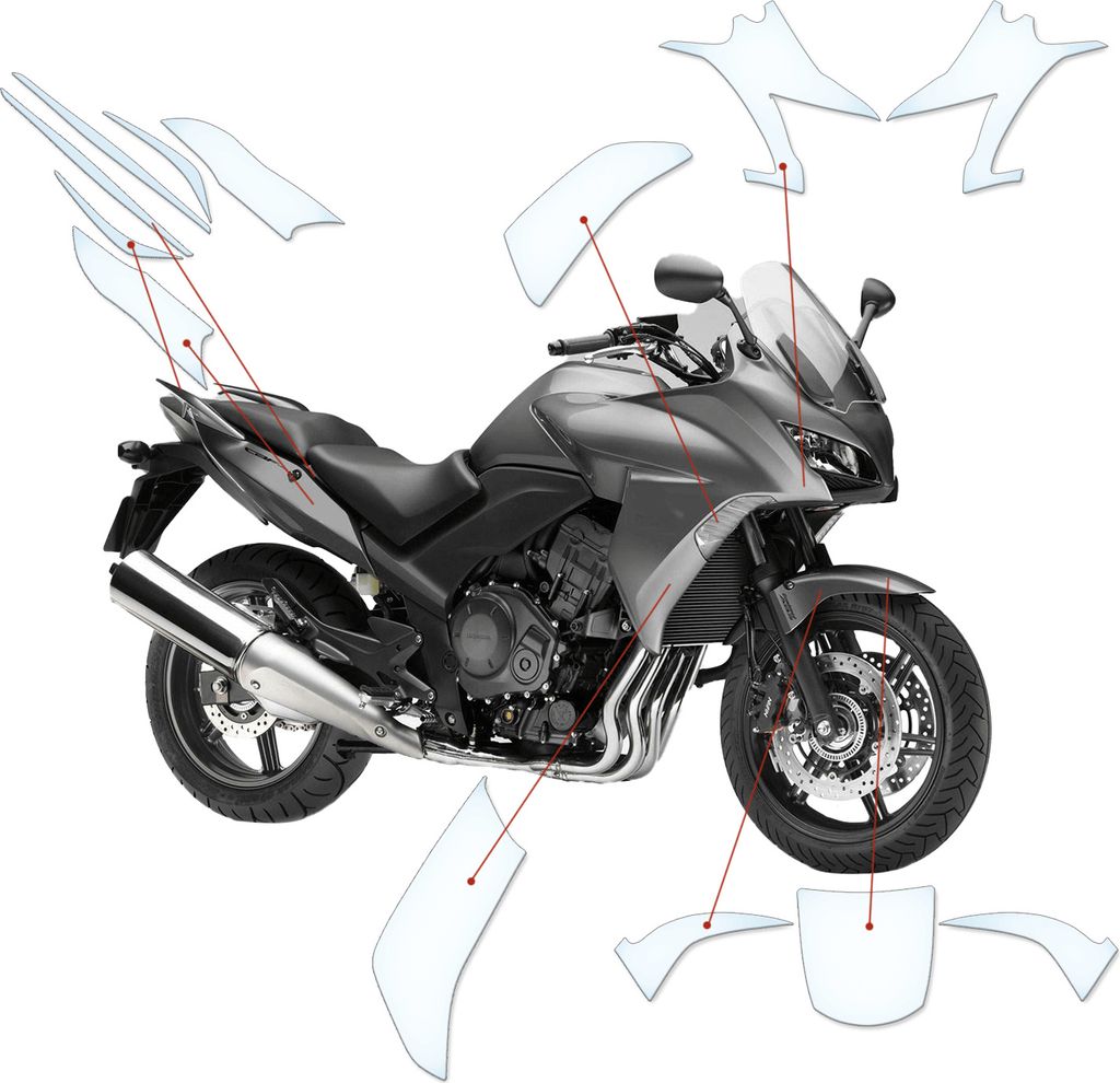Lackschutzfolie Steinschlagschutz passend für Honda CBF1000F (2014-C)