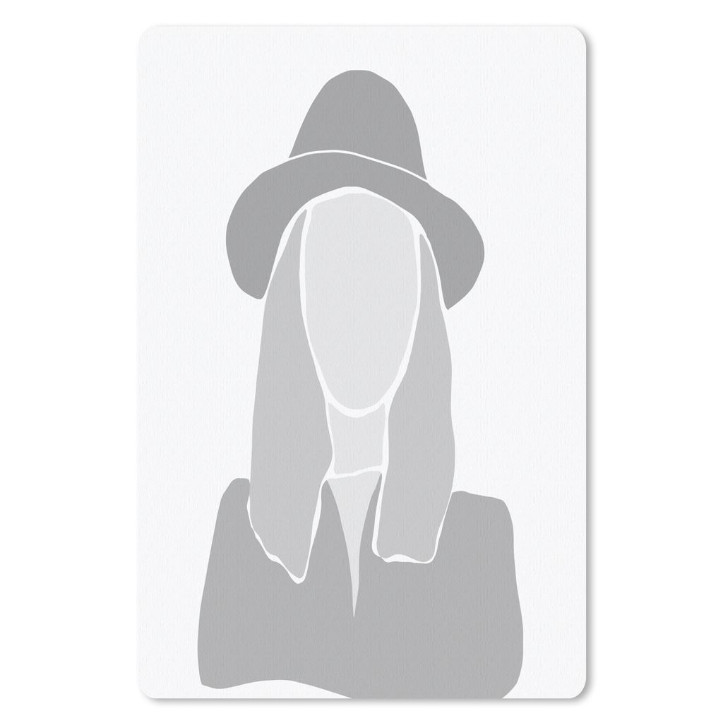 MuchoWow Mauspad Mousepad Frau - Schwarz - Weiß 40x60 cm - Mousepads - Maus Mat - Pad - Mausunterlage - Schreibtisch Accesoire