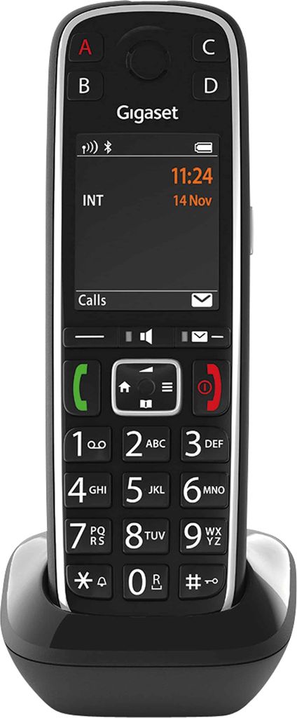 GIGASET Mobilteil m.Ladesch. ECO DECT/GAP BT Frsp. CLIP sw Immagine del prodotto 