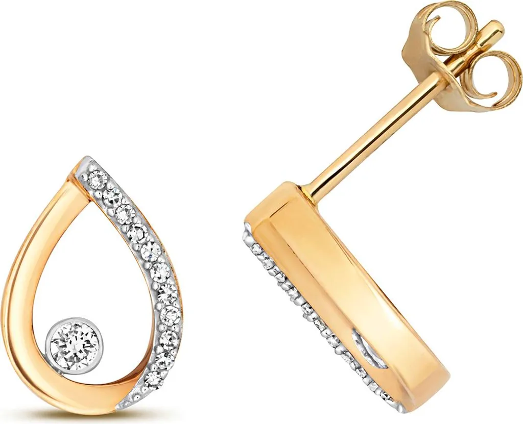 Boucles d'Oreilles Or 375 et Diamant 0.09ct TRS209589KY pour Femme