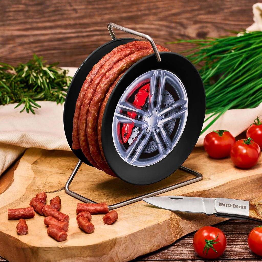 Wurst Felge - Wurst Snack auf Mini-Kabeltrommel schwarz 3,5 Produktbild 