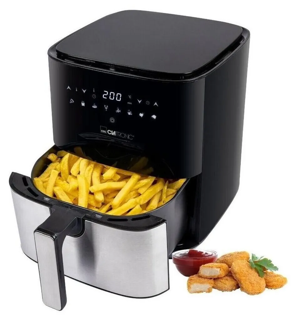 Clatronic FR 3782 H inox Friteuse à air chaud compacte 5L 1500W