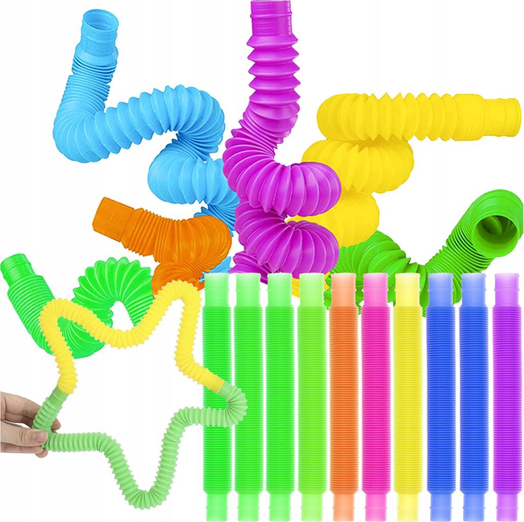 Sensory Tubes Pop Tubes Set x 10 Jouets anti-stress pour Image du produit 
