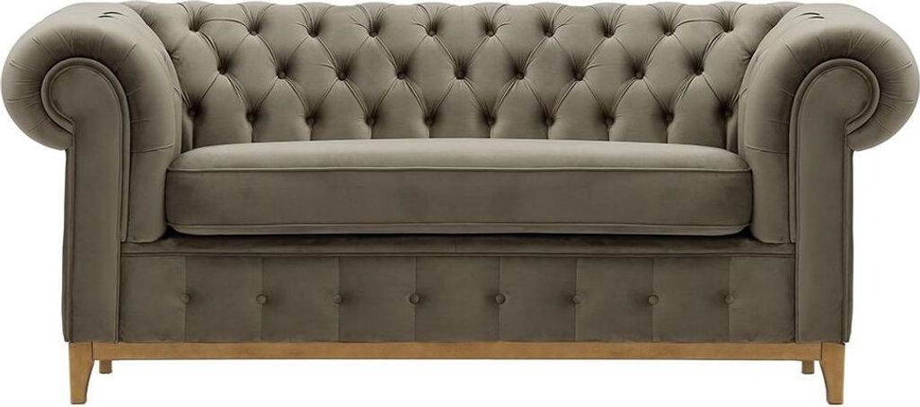 SLF24 - Zweisitzer-Sofa Chesterfield Grand - Elefant - Velluto 17