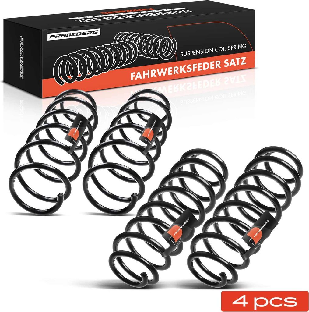 Frankberg 4x Fahrwerksfeder Vorne Hinten für Skoda Fabia I Combi Praktik 1.4L 1.9L