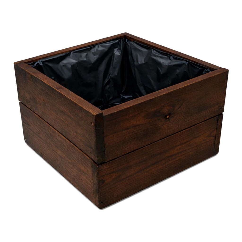 FKL DESIGN Home Deco Pflanzkasten Holz Pflanzkübel D26 (Palisander, 40 x 40 x 28 cm)