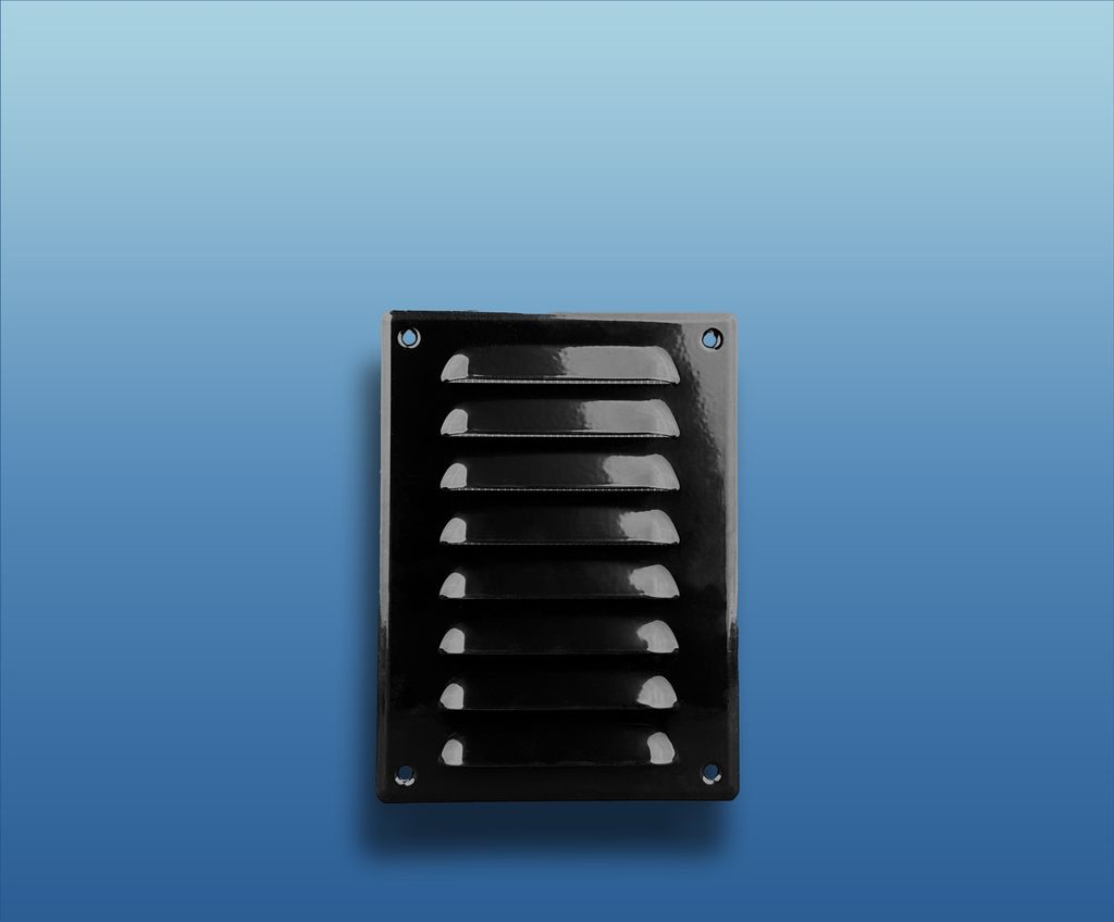 Kiemenblech Metall Serie MW : 140x190mm schwarz Größe: 140x190mm Farbe: schwarz