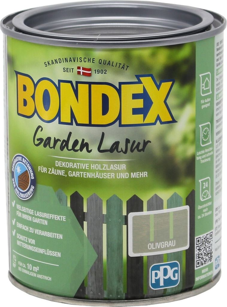 Bondex Garden Lasur Olivgrau 0,75L Produktbild 
