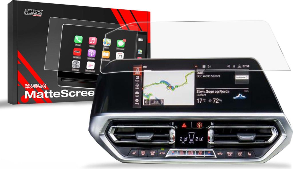 Matte Autodisplayfolie für BMW 4 G22 10,25" (2020-2023), Grizz Protector