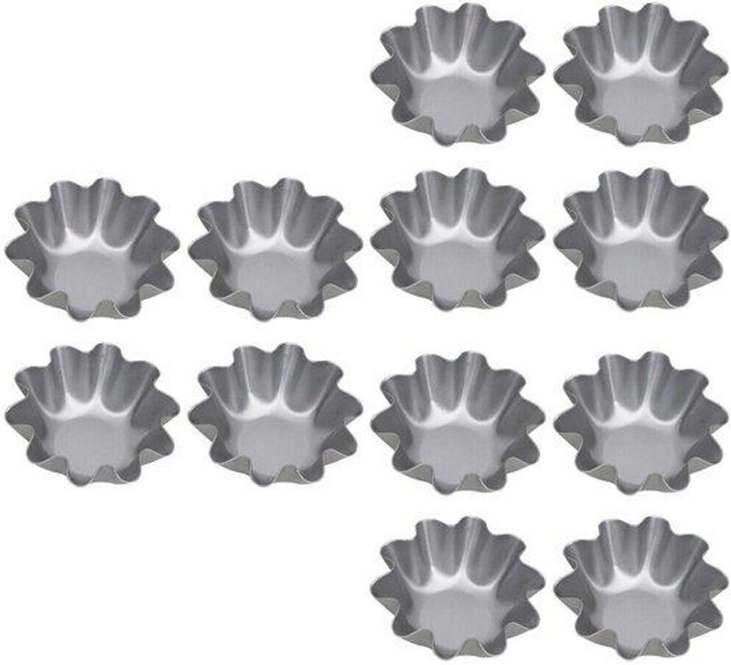 Aluminiumformen 12er Set für Eier- und Kuchenformen