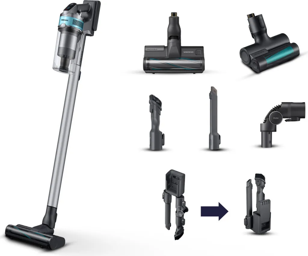 Aspirateur Samsung Jet 75 Pet VS20T7532T1 Finissez-en avec les Poils d'Animaux
