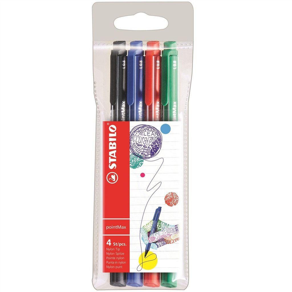 Feutres - STABILO pointMax - Pack de 4 - Couleurs standard Image du produit 