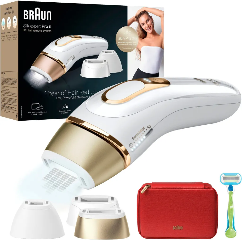 Braun Silk Expert Pro 5 Appareil IPL avec Capteur Intelligent SensoAdapt