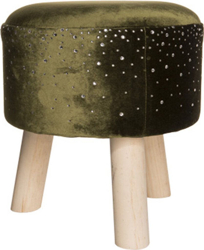 Cosy & Trendy Sitzhocker Strass Grün