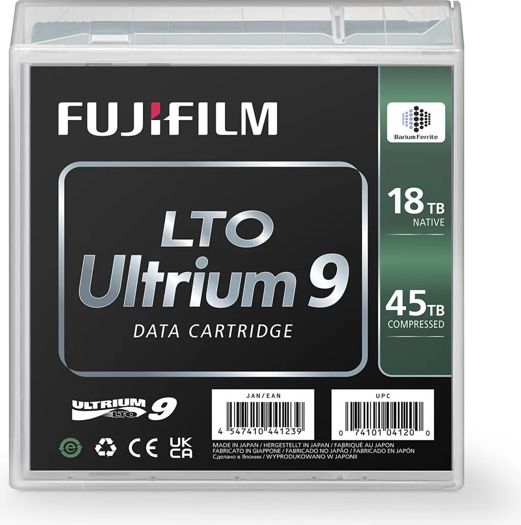 Bande de Stockage LTO9 Ultrium Fujifilm 18To Solution Archivage Magnétique