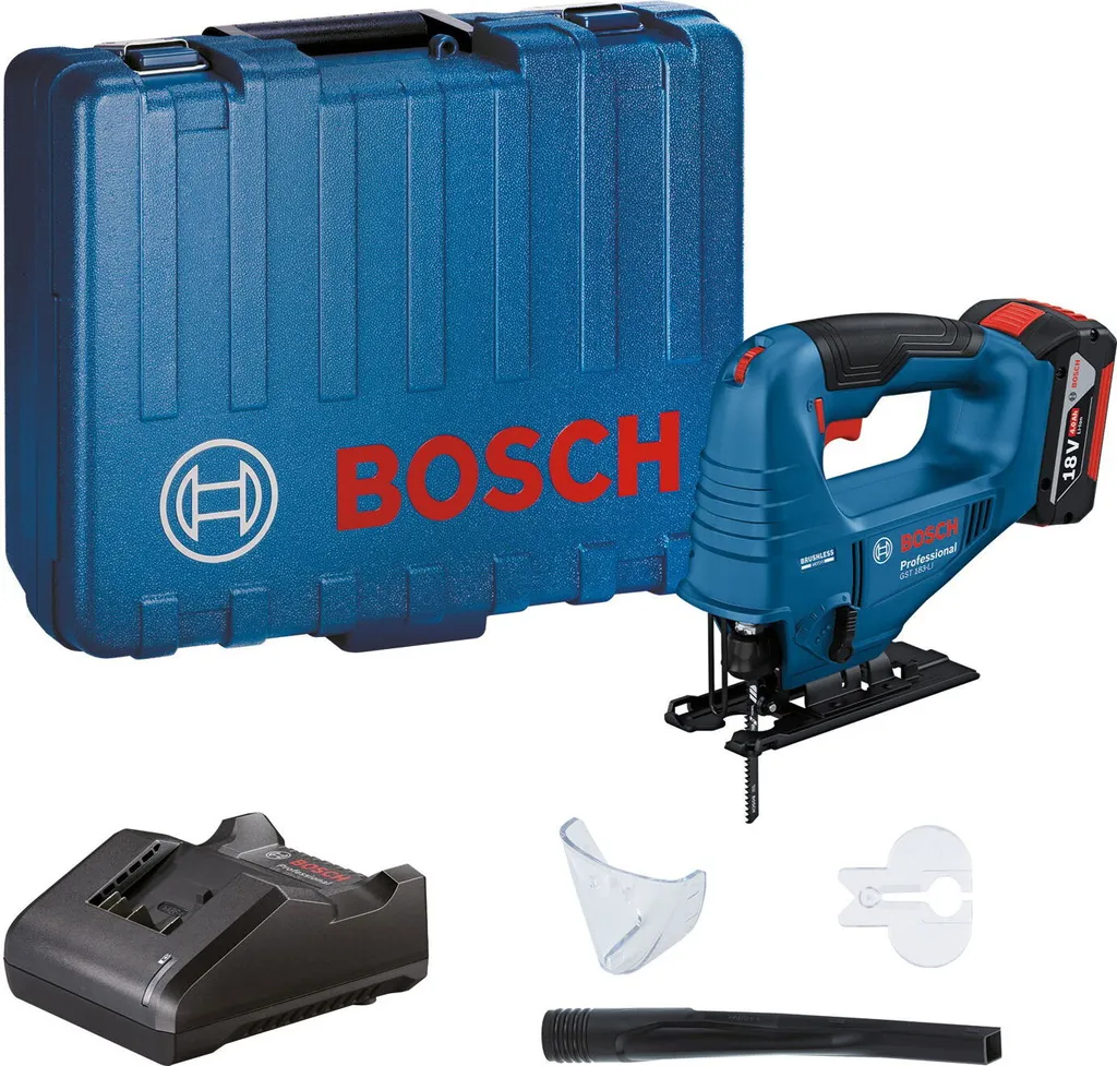 Bosch GST 183-LI Scie sauteuse 18V compacte avec batterie 4Ah et coffret