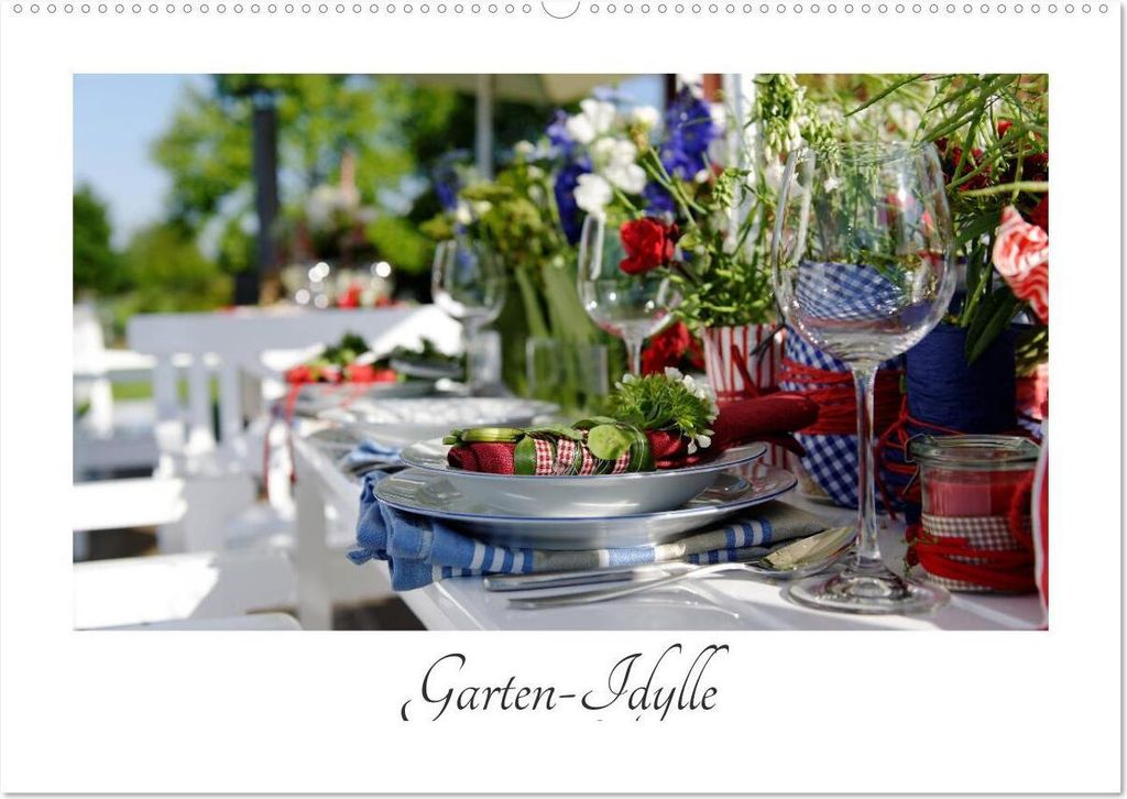 Garten-Idylle 2026 (Wandkalender 2026 DIN A2 quer), CALVENDO Monatskalender