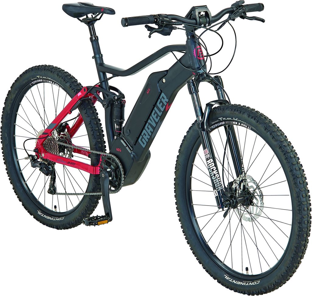 Prophete Graveler e9000 Full Suspension E-MTB 27,5", AEG Mittelmotor 250W, 180 km Reichweite, SHIMANO DEORE XT 10-Gang, RockShox Federung, Hydrauli...