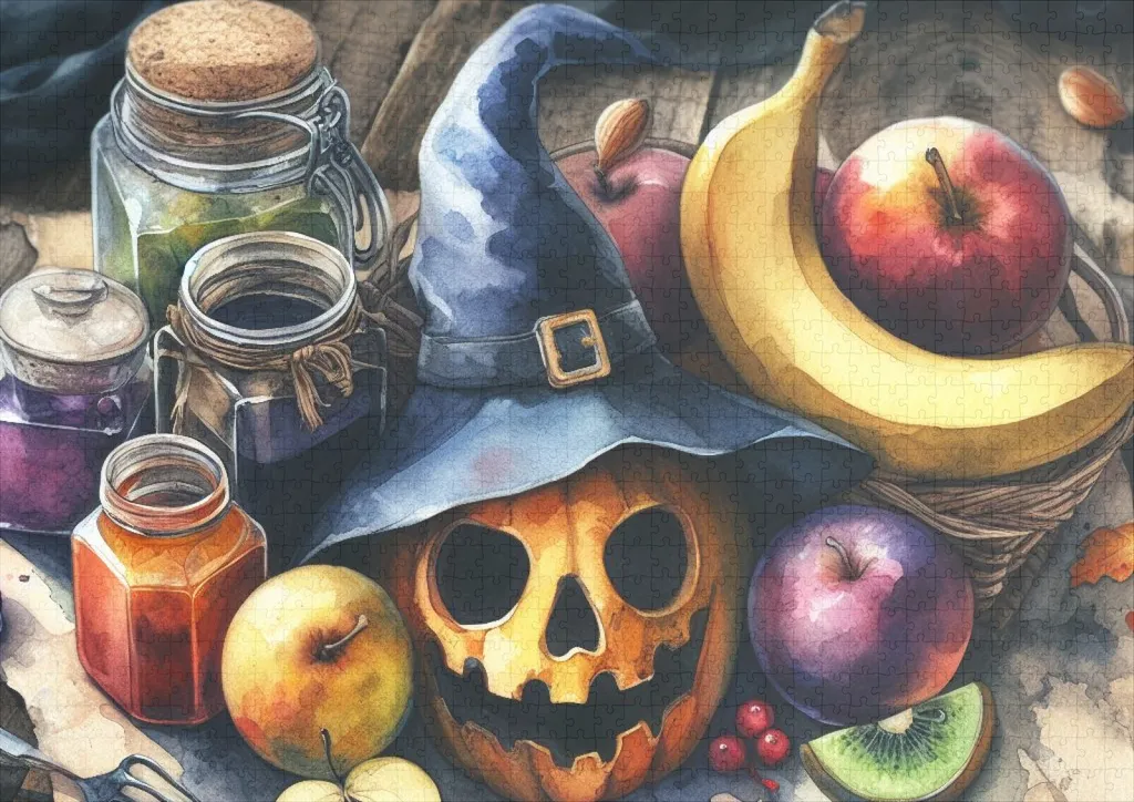 Puzzle 1000 pièces Raxxa Halloween - Découpe de Précision sans Reflets - 2