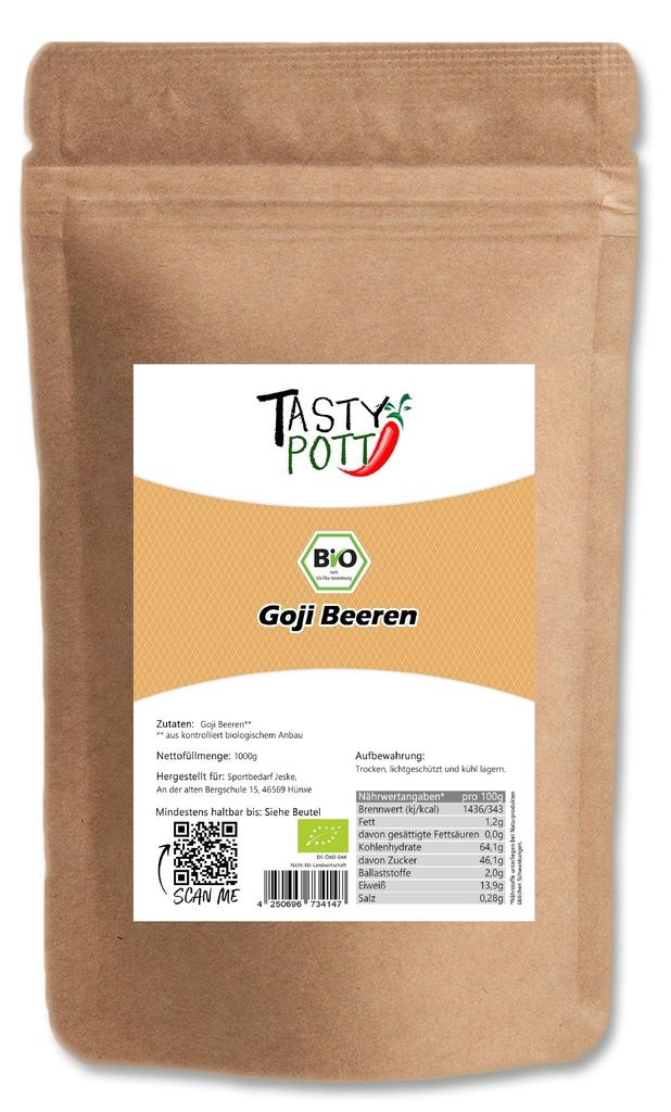 Tasty Pott  Goji Beeren - im Beutel Produktbild 