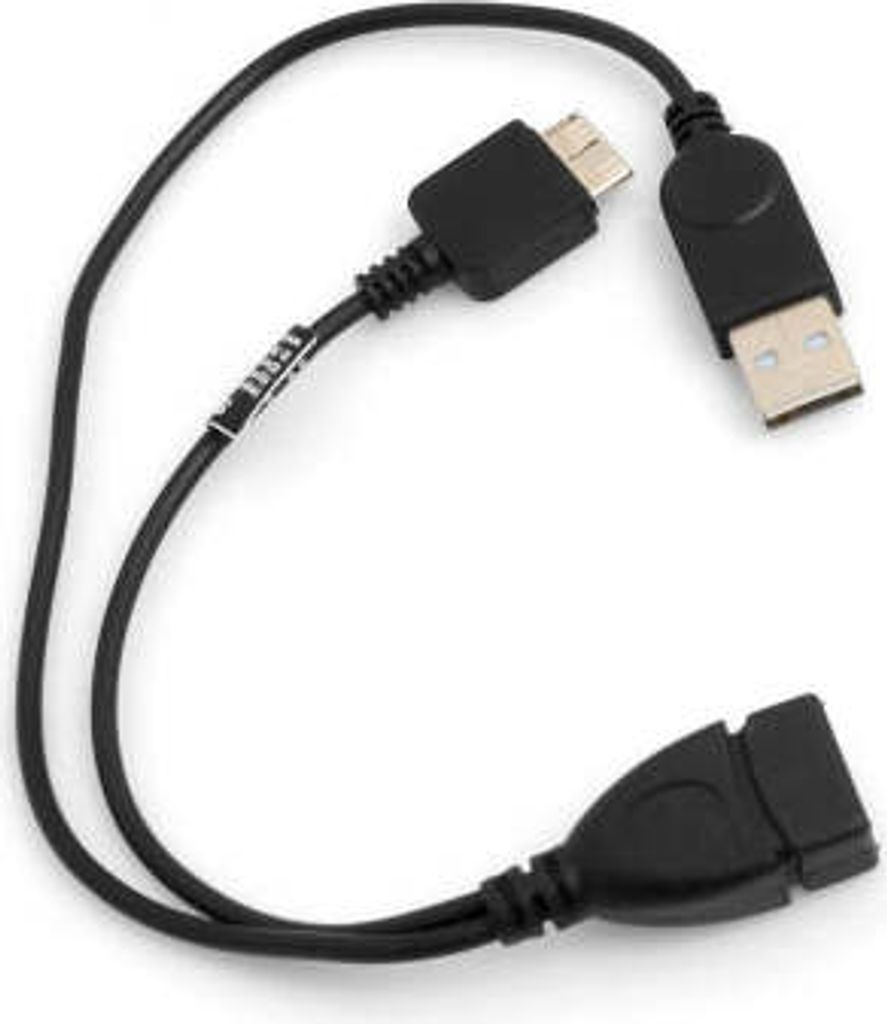 SYSTEM-S USB 2.0 OTG Host Kabel 2 in 1 USB A zu USB 3.0 Micro B & USB A Host Datenkabel 30 cm