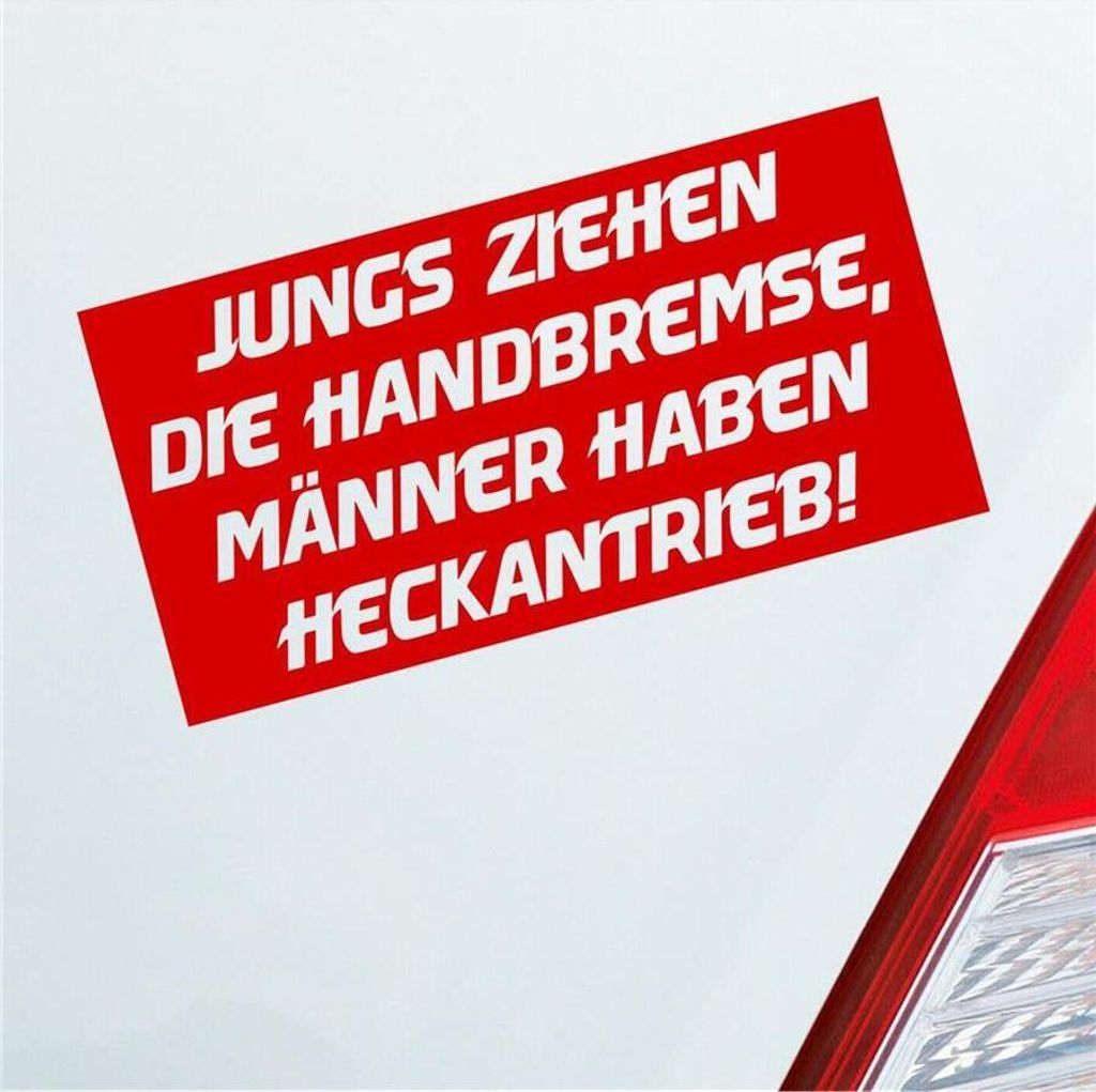 Auto Aufkleber Jungs ziehen die Handbremse Männer haben Produktbild 