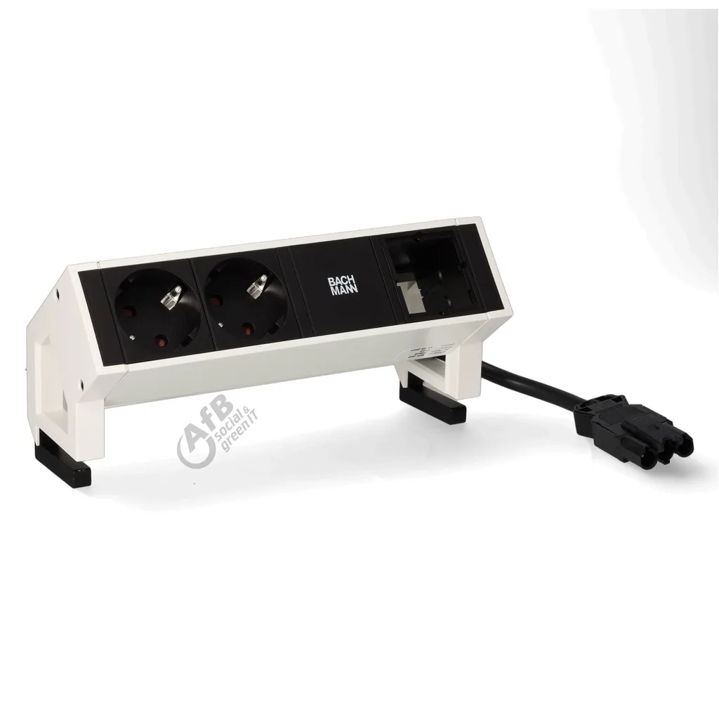 Solution Connectique Bureau BACHMANN DESK 3 Prises Fixation 10 cm - 5