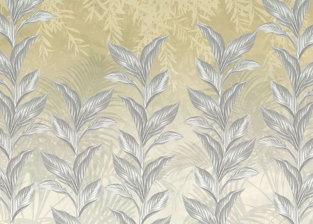 Komar Fototapete Spring Frost Grau und Beige - 610021 - 350 x 250 cm