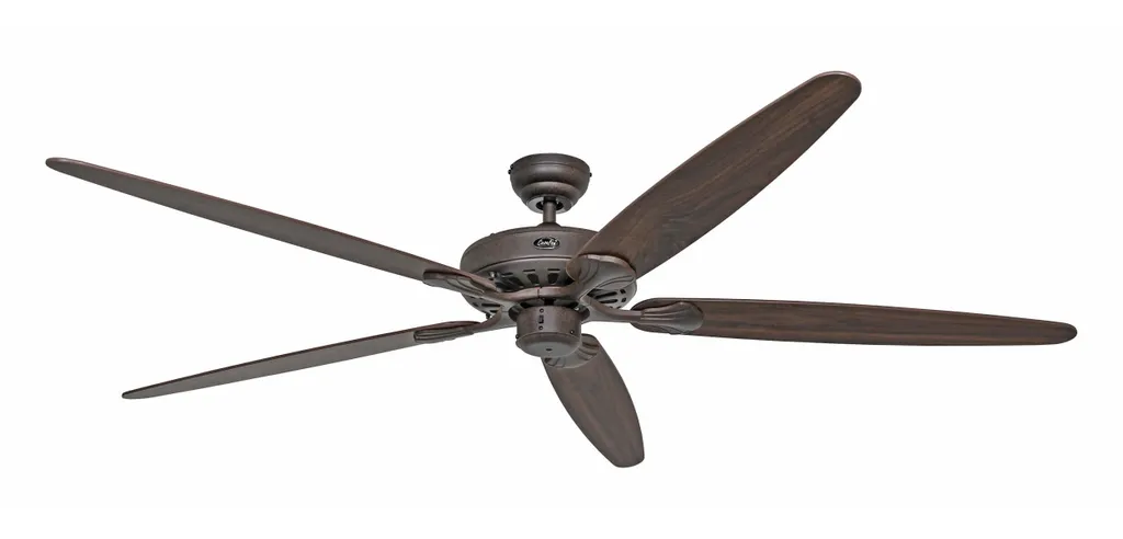 Ventilateur de plafond pour grand salon Classic Royal 180 chêne et noyer