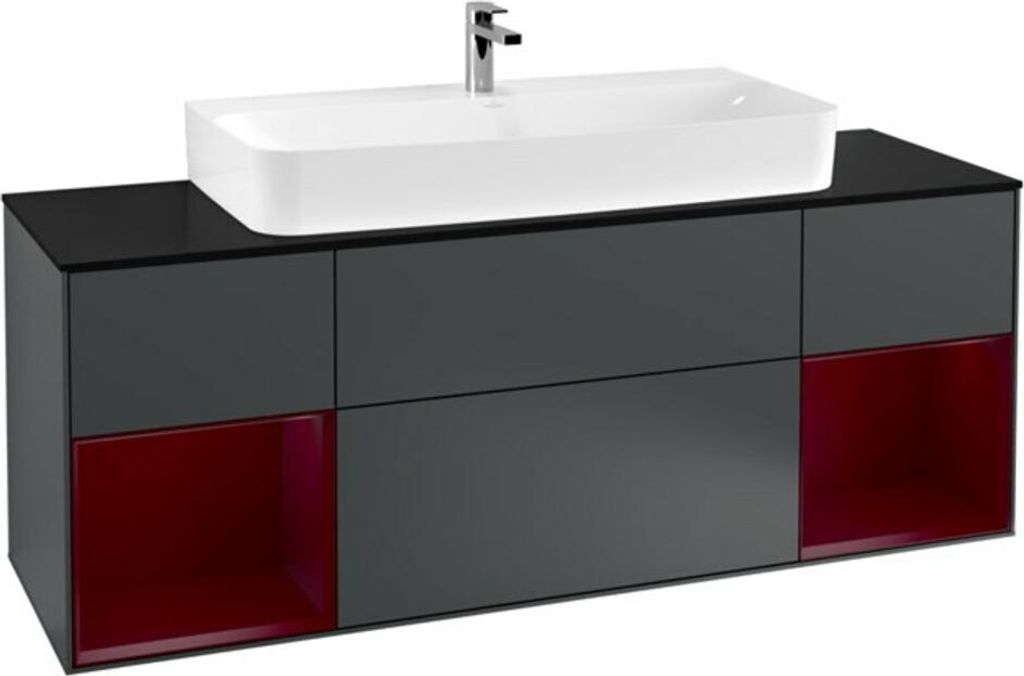 V&B Waschtischunterschrank Finion 160cm, Reg Peo m Lac, md bl. m Lacquer