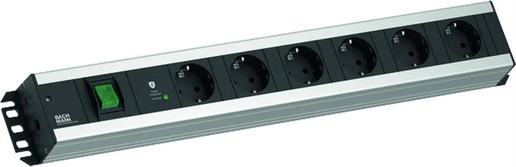 Multiprise Bachmann 6 Prises CEE 7/3 avec Câble Robuste 2m Haute Qualité