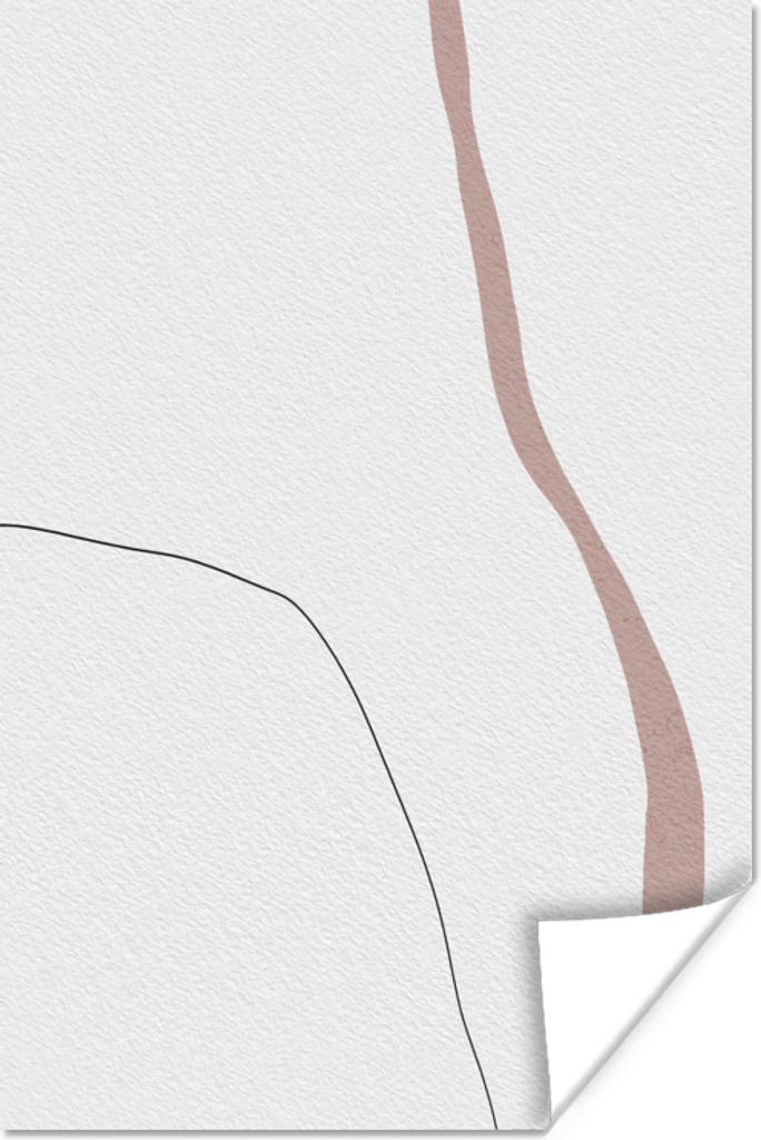 MuchoWow Poster Linie - Pastell - Gestaltung 80x120 cm - Papierdruck