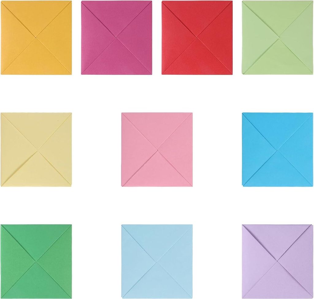 10 Stück Ddakji Papier Flip Spielzeug, Koreanisches traditionelles Ddakji Papier Flip Spiel Buntes Hartkarton Spiel für Partyspiel Requisiten