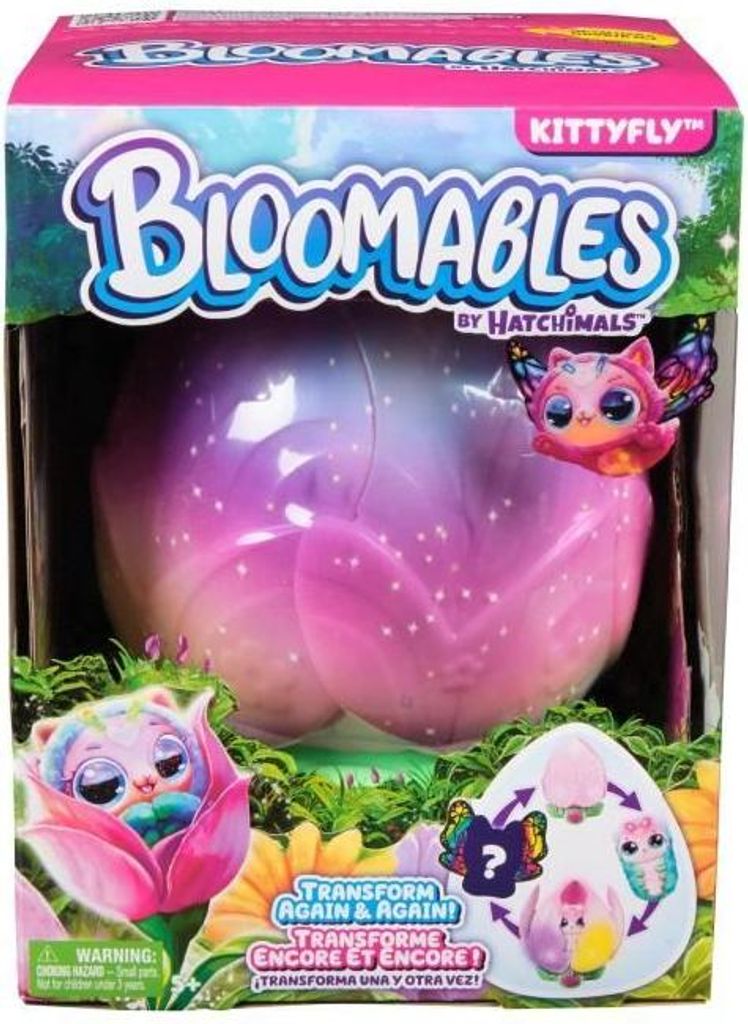 Hatchimals Bloomables Ma Fleur Magique Kittyfly, Doppelte Überraschungsschlüpfung, 100+ Sounds, 2 Zubehörteile, Ab 5 Jahren