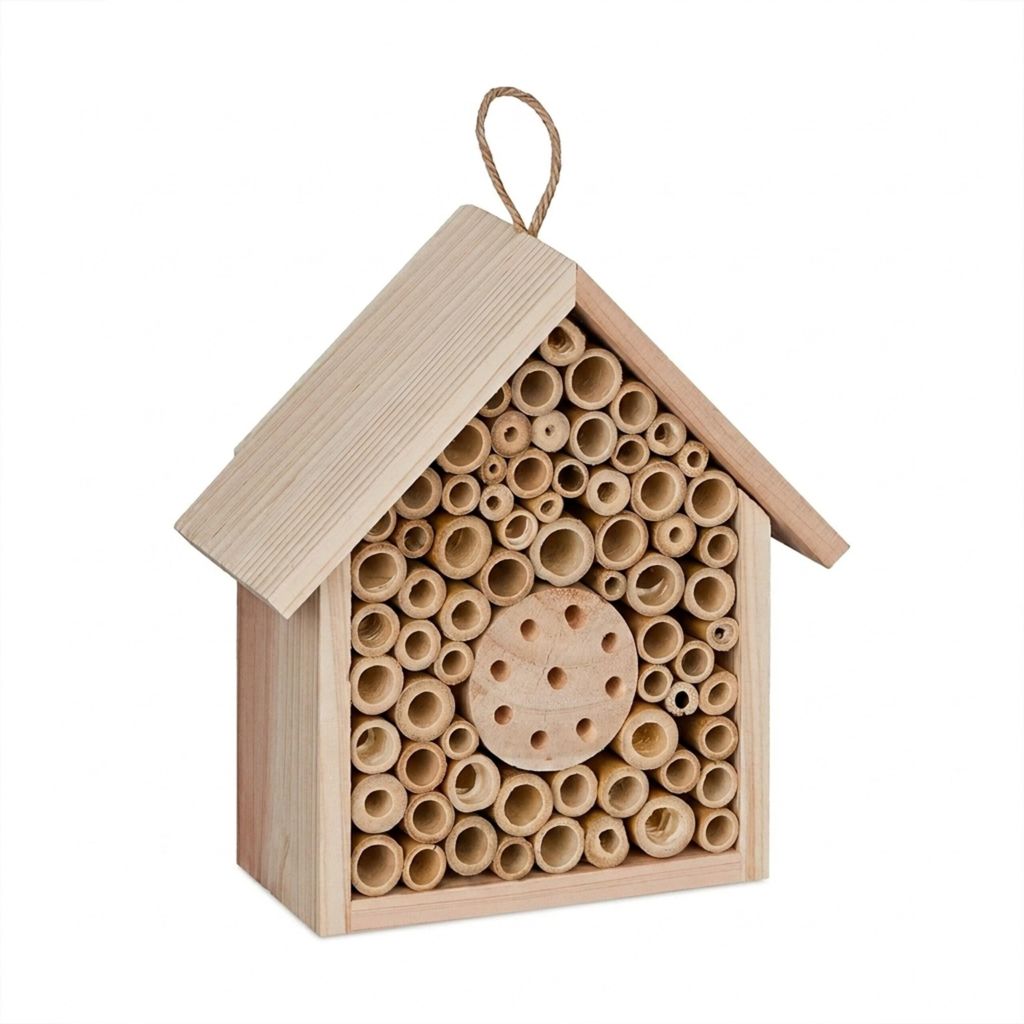 Relaxdays Bienenhotel, Holz, Insektenhotel Wildbienen, Produktbild 